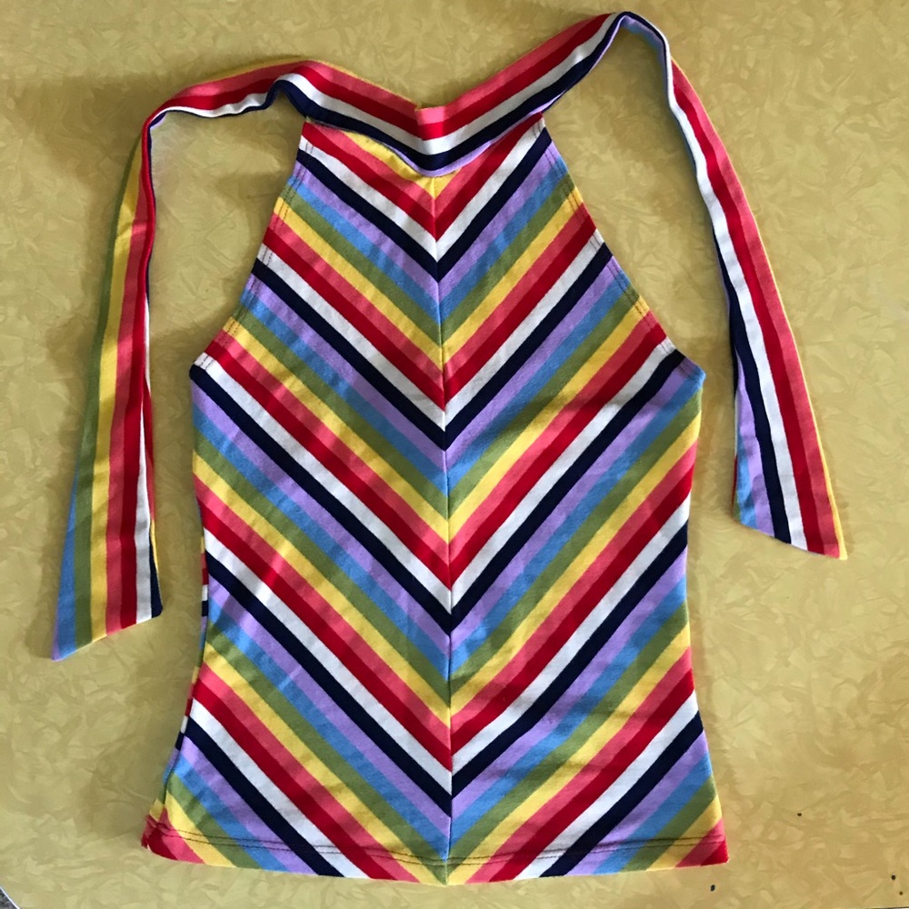 Rainbow Tie Neck Halter - small